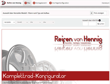Tablet Screenshot of felgen.reifen-vonhennig.de